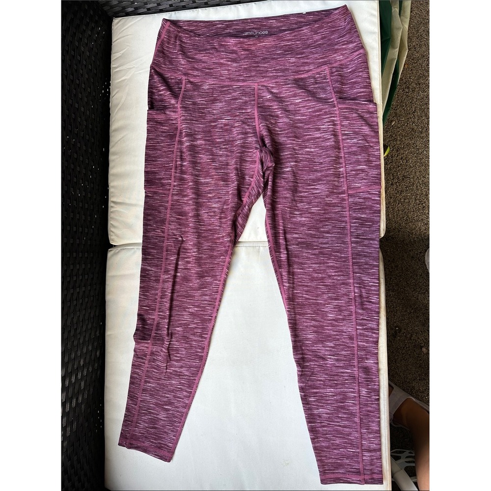 Maurices‎ Purple Space Dye Active Leggings with Pockets Size 0X Womens